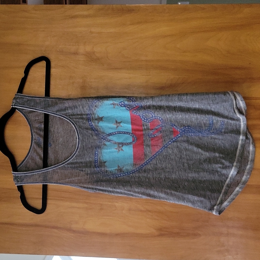 Grey Patriotic Tank Top